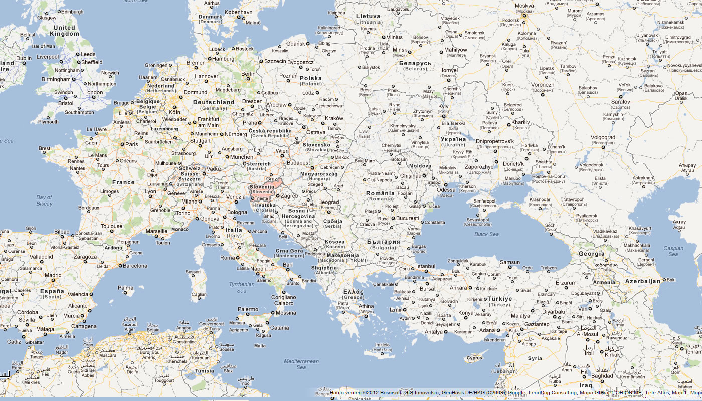 carte du slovenie europe